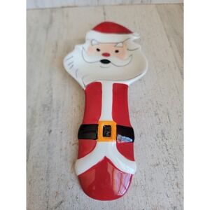 Bistro sleigh bell ceramic spoon rest Xmas kitchen accessory home decor